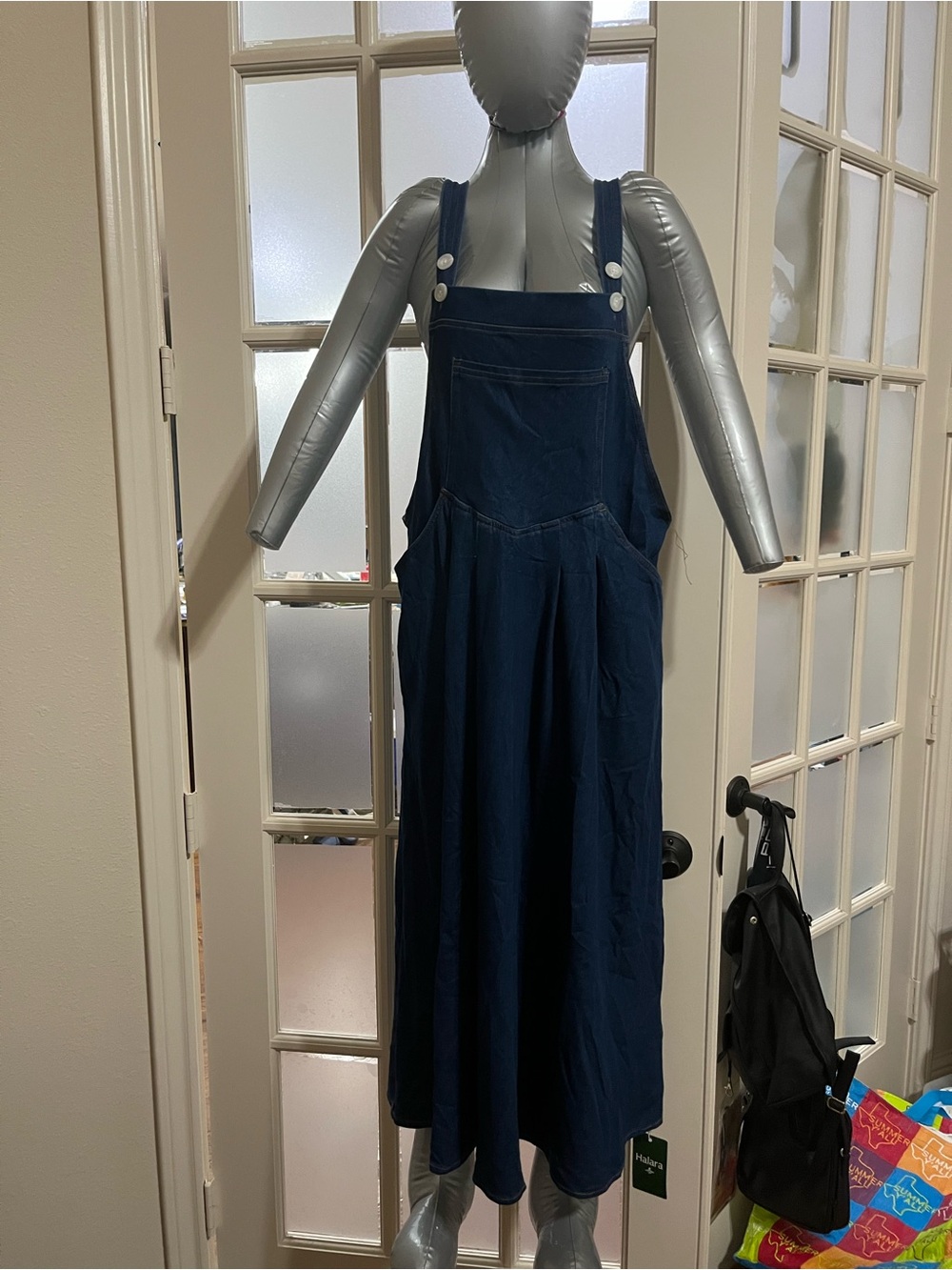 HALARA Flex Denim Overall Dress Medium (go by the measurements)